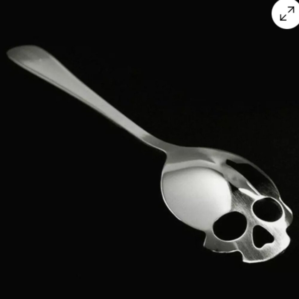 Skull Spoon Sugar Skull Spoon Gothic Kitchen Accessory Skull Oddities